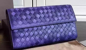 Bottega Veneta Intrecciato Nappa Tri-Flod Wallet BV1505071 Violet