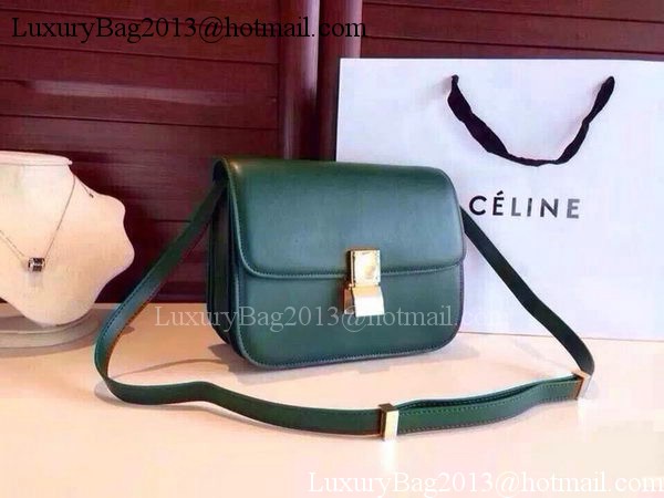 Celine Classic Box Flap Bag Calfskin Leather C2263 Green