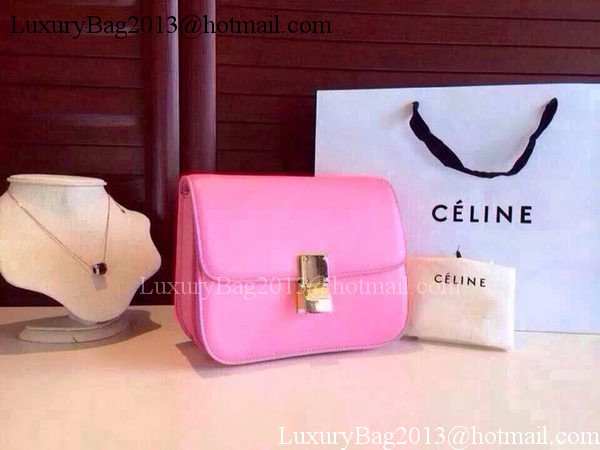 Celine Classic Box Flap Bag Calfskin Leather C2263 Pink