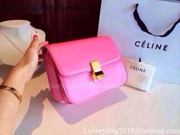 Celine Classic Box Flap Bag Calfskin Leather C2263 Pink