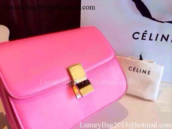 Celine Classic Box Flap Bag Calfskin Leather C2263 Pink