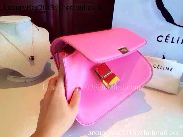 Celine Classic Box Flap Bag Calfskin Leather C2263 Pink