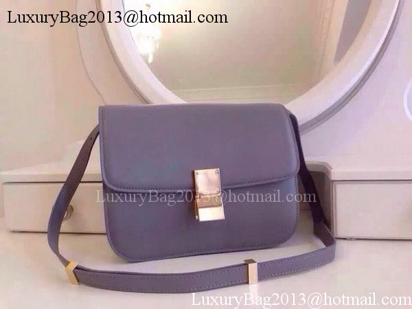 Celine Classic Box Flap Bag Calfskin Leather C2263 Purple