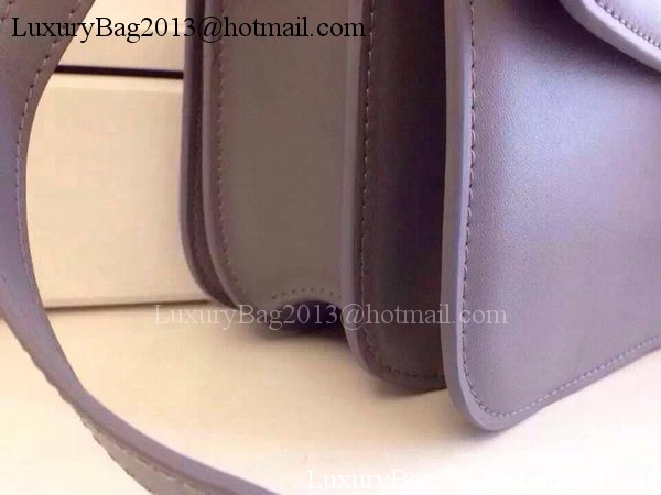 Celine Classic Box Flap Bag Calfskin Leather C2263 Purple