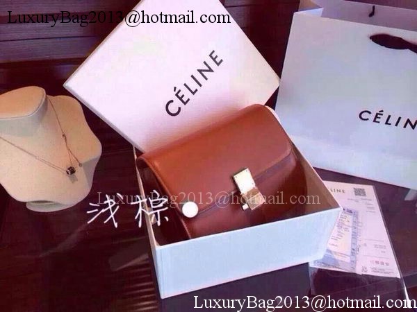 Celine Classic Box Flap Bag Calfskin Leather C2263 Wheat