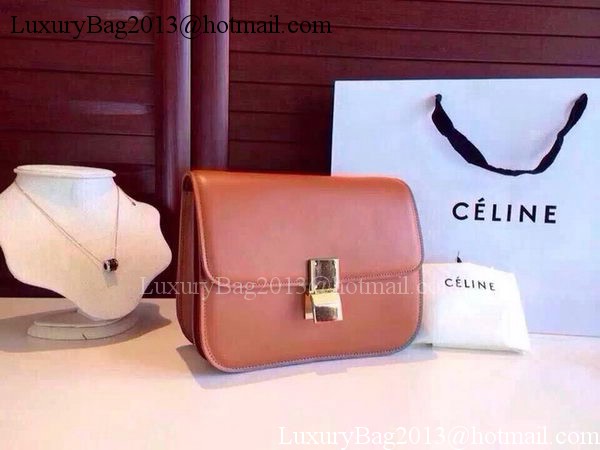 Celine Classic Box Flap Bag Calfskin Leather C2263 Wheat