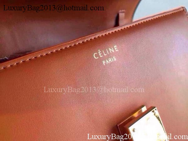 Celine Classic Box Flap Bag Calfskin Leather C2263 Wheat