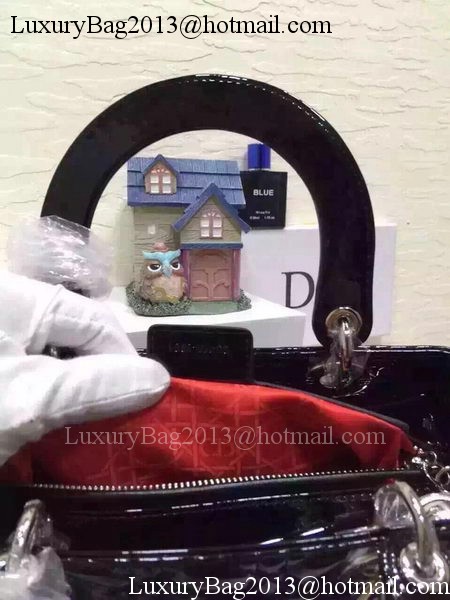 Dior Small Lady Dior Bag Patent Leather CD5502 Black