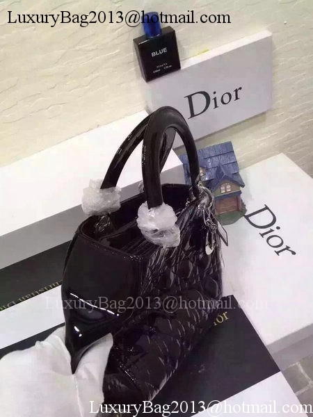 Dior Small Lady Dior Bag Patent Leather CD5502 Black