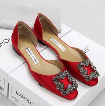 Manolo Blahnik Ballerina Satin Canvas MB099 Red