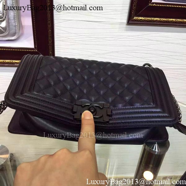 Boy Chanel Flap Shoulder Bag Sheepskin Leather A67086 Black