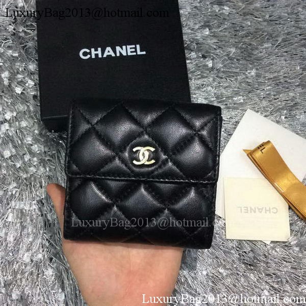 Chanel mini Tri-Fold Wallet Sheepskin Leather A48980