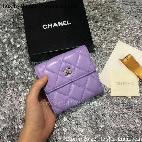 Chanel mini Tri-Fold Wallet Sheepskin Leather A48980