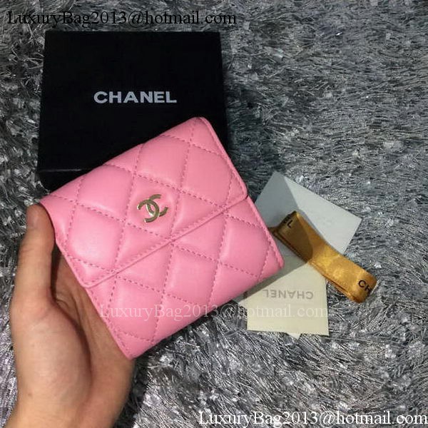 Chanel mini Tri-Fold Wallet Sheepskin Leather A48980