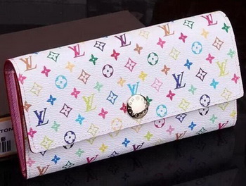 Louis Vuitton Monogram Multicolore Sarah Wallet M93745 White