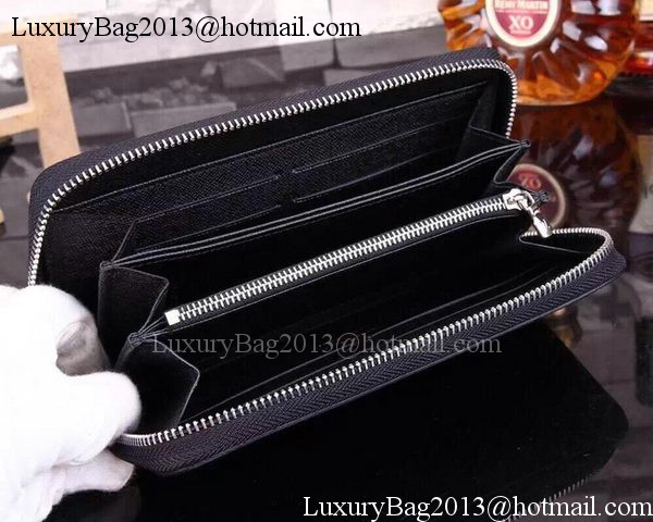 Louis Vuitton Taiga Leather Zippy Wallets M60017 Black