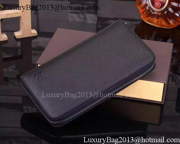 Louis Vuitton Taiga Leather Zippy Wallets M60017 Black