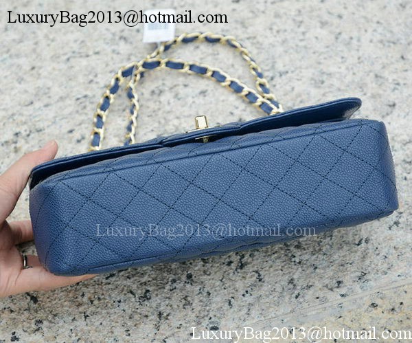 Chanel 2.55 Series Flap Bag Blue Original Cannage Pattern A1112 Gold