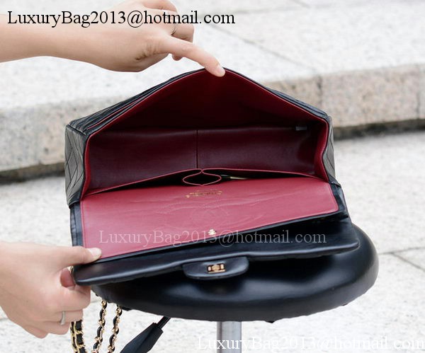 Chanel Jumbo Classic Black Sheepskin Flap Bag A58600 Gold