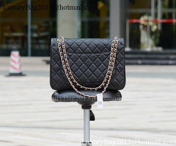 Chanel Maxi Quilted Classic Flap Bag Black Sheepskin A58601 Gold