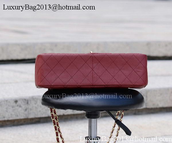 Chanel Maxi Quilted Classic Flap Bag Maroon Cannage Pattern A58601 Gold