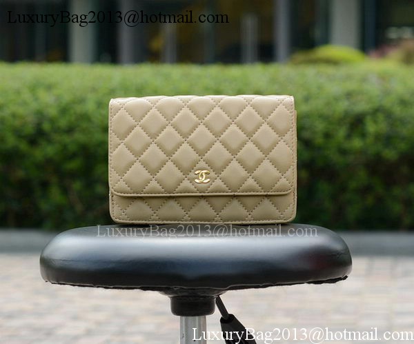 Chanel mini Flap Bags Apricot Sheepskin Leather A33814 Gold