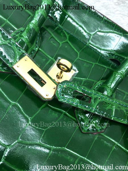 Hermes Birkin 25CM Tote Bag Croco Leather H25TCO Green