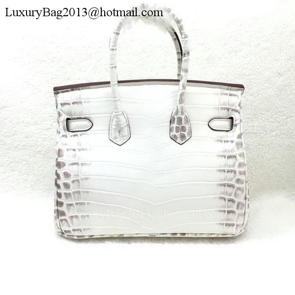 Hermes Birkin 25CM Tote Bag Croco Leather H25TCO OffWhite