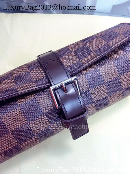 Louis Vuitton Damier Ebene Canvas 3 WATCH CASE N41137