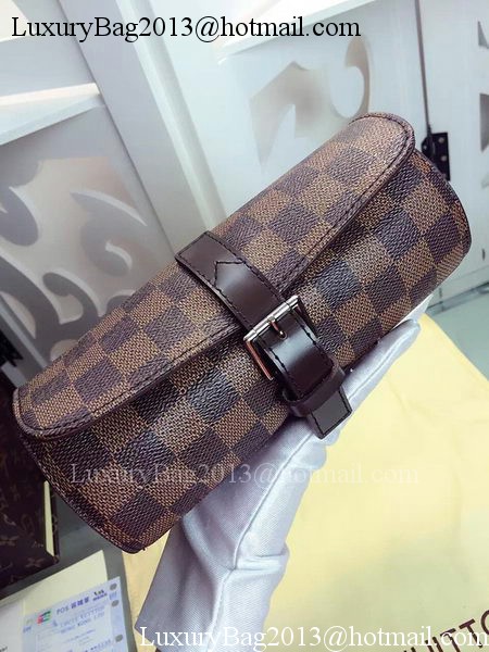 Louis Vuitton Damier Ebene Canvas 3 WATCH CASE N41137