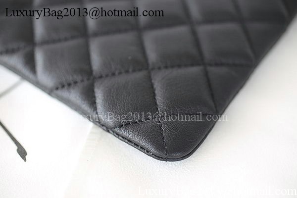 Boy Chanel Chevron Black Calfskin Leather Clutch A69253