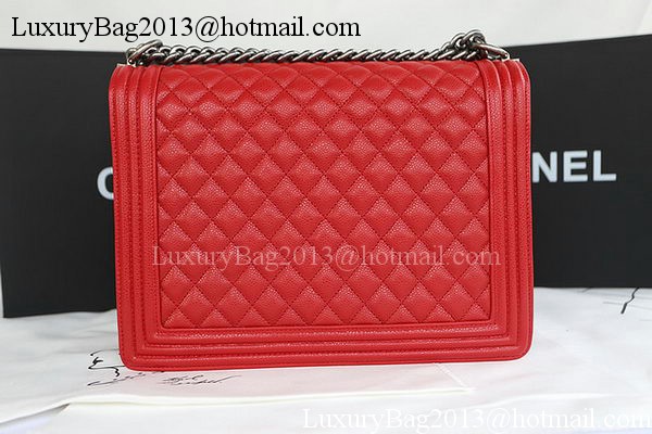 Boy Chanel Flap Shoulder Bag Original Cannage Pattern A67087 Red