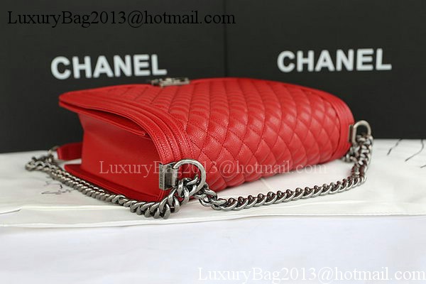 Boy Chanel Flap Shoulder Bag Original Cannage Pattern A67087 Red