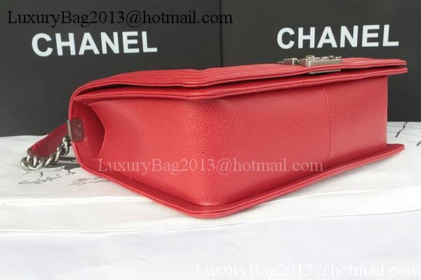 Boy Chanel Flap Shoulder Bag Original Cannage Pattern A67087 Red