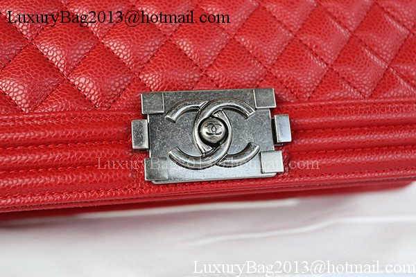 Boy Chanel Flap Shoulder Bag Original Cannage Pattern A67087 Red