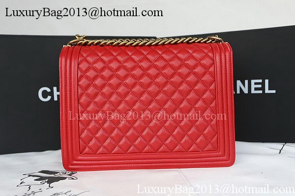 Boy Chanel Flap Shoulder Bag Original Cannage Pattern A67087 Red