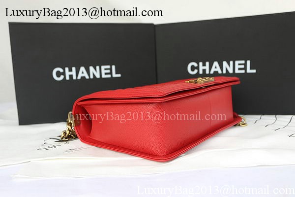 Boy Chanel Flap Shoulder Bag Original Cannage Pattern A67087 Red