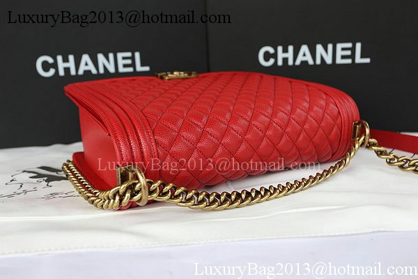 Boy Chanel Flap Shoulder Bag Original Cannage Pattern A67087 Red