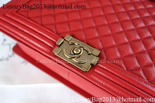 Boy Chanel Flap Shoulder Bag Original Cannage Pattern A67087 Red