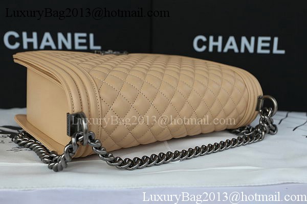 Boy Chanel Flap Shoulder Bag Original Sheepskin Leather A67087 Apricot