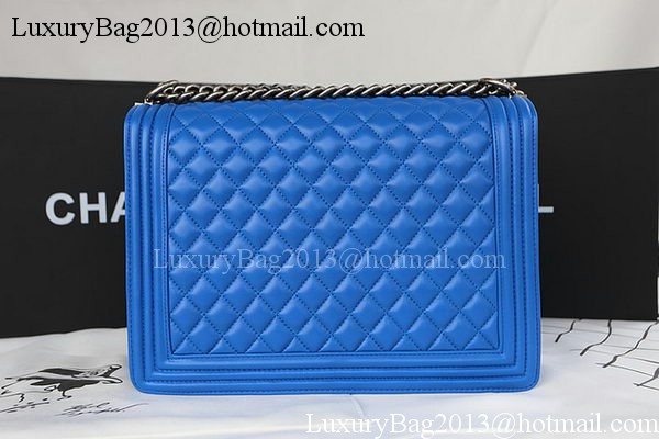 Boy Chanel Flap Shoulder Bag Original Sheepskin Leather A67087 Blue