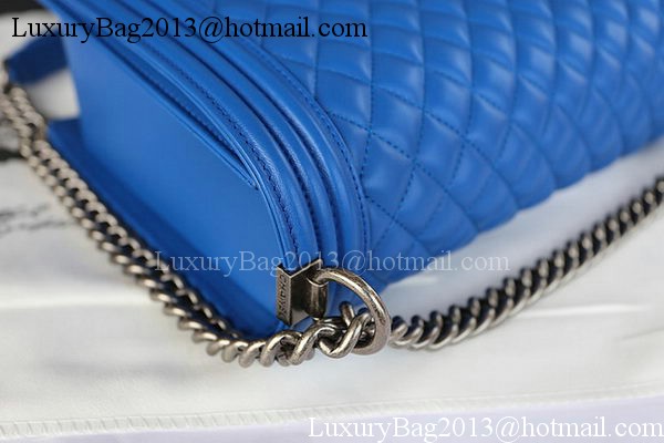 Boy Chanel Flap Shoulder Bag Original Sheepskin Leather A67087 Blue