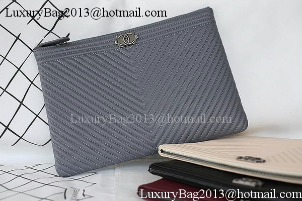 Boy Chanel Sheepskin Leather Clutch A69253