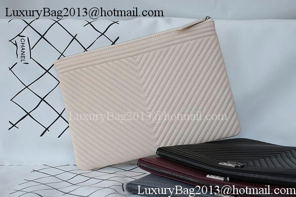 Boy Chanel Sheepskin Leather Clutch A69253