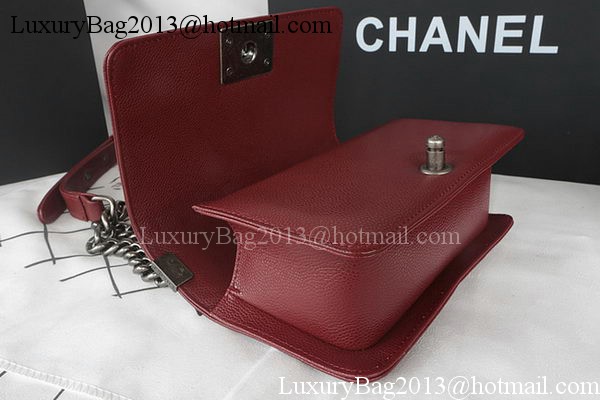 Boy Chanel mini Flap Bag Original Cannage Pattern A67085 Burgundy