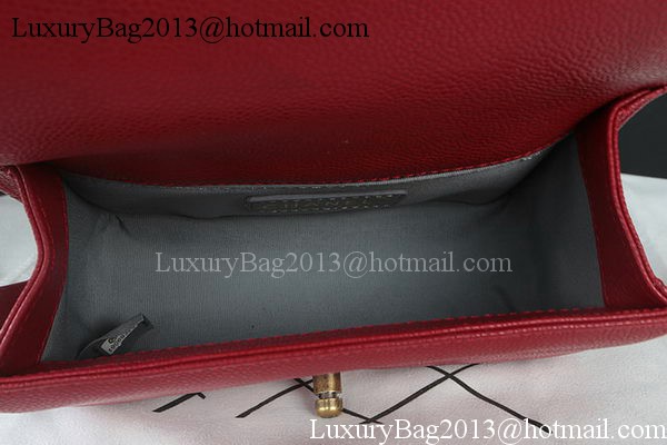 Boy Chanel mini Flap Bag Original Cannage Pattern A67085 Dark Red