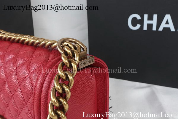 Boy Chanel mini Flap Bag Original Cannage Pattern A67085 Dark Red