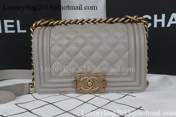 Boy Chanel mini Flap Bag Original Cannage Pattern A67085 Grey