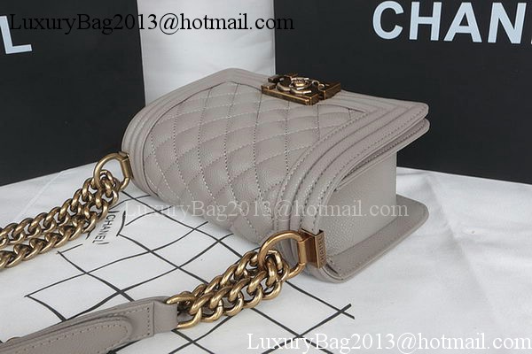 Boy Chanel mini Flap Bag Original Cannage Pattern A67085 Grey