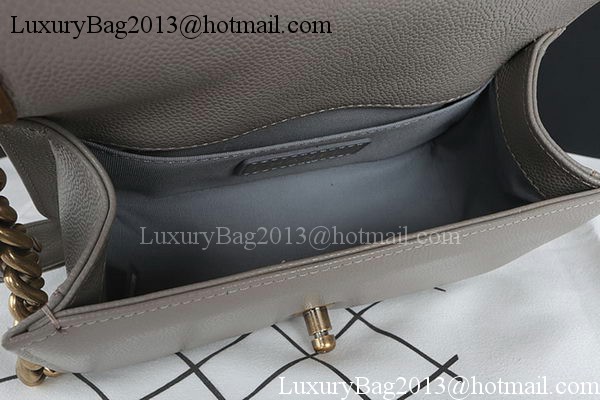 Boy Chanel mini Flap Bag Original Cannage Pattern A67085 Grey